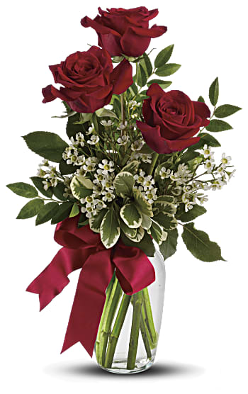 Thoughts of You Bouquet with Red Roses